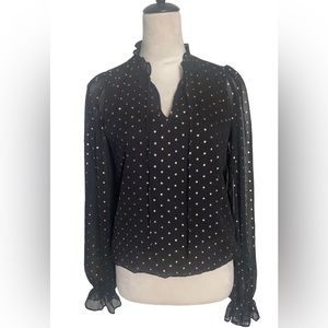 Womens gorgeous black and gold blouse. Size S/P. Brand new!!